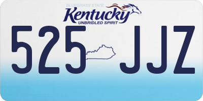 KY license plate 525JJZ