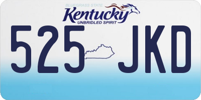 KY license plate 525JKD