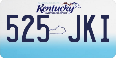 KY license plate 525JKI