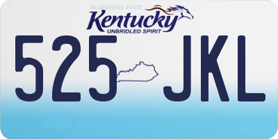 KY license plate 525JKL