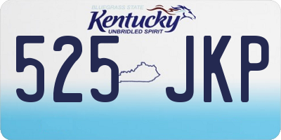 KY license plate 525JKP