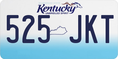 KY license plate 525JKT