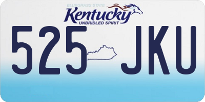 KY license plate 525JKU