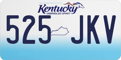 KY license plate 525JKV