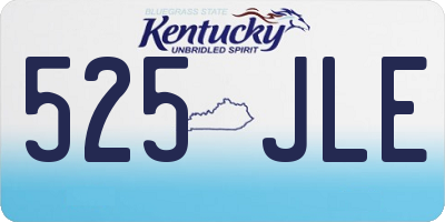 KY license plate 525JLE