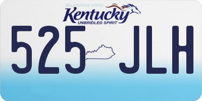 KY license plate 525JLH