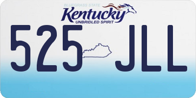 KY license plate 525JLL