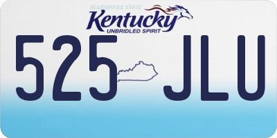 KY license plate 525JLU