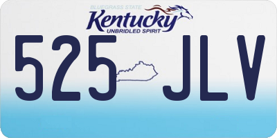 KY license plate 525JLV