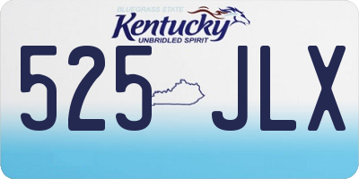 KY license plate 525JLX