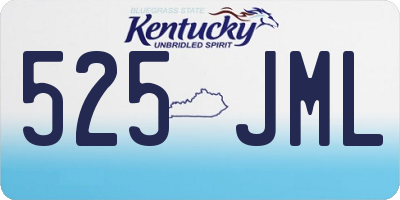 KY license plate 525JML