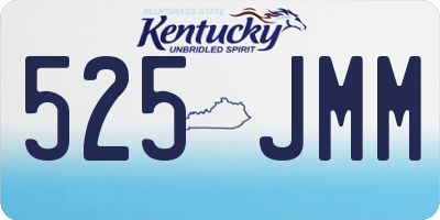 KY license plate 525JMM
