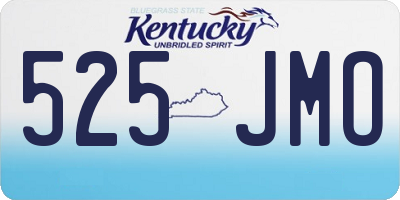 KY license plate 525JMO