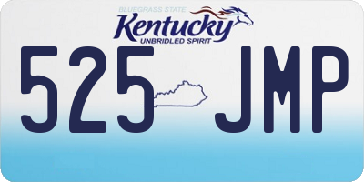 KY license plate 525JMP