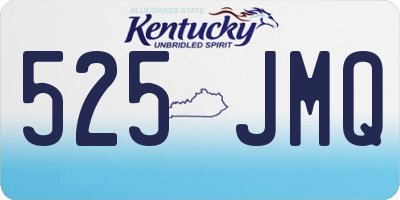 KY license plate 525JMQ