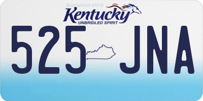 KY license plate 525JNA