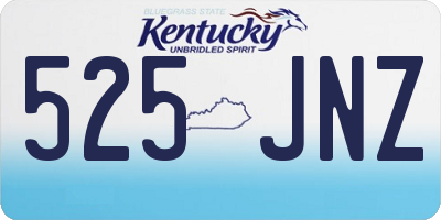 KY license plate 525JNZ