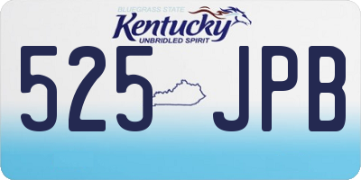 KY license plate 525JPB