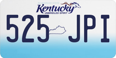 KY license plate 525JPI