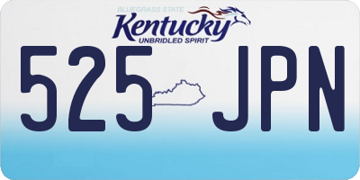 KY license plate 525JPN