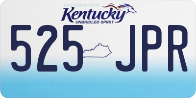 KY license plate 525JPR