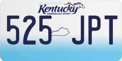 KY license plate 525JPT