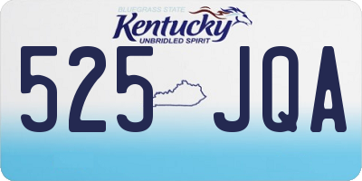 KY license plate 525JQA