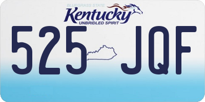 KY license plate 525JQF