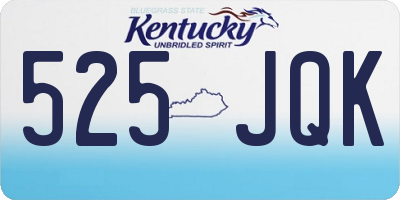 KY license plate 525JQK