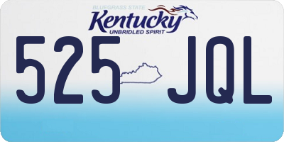 KY license plate 525JQL