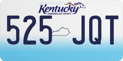 KY license plate 525JQT