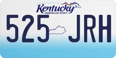 KY license plate 525JRH
