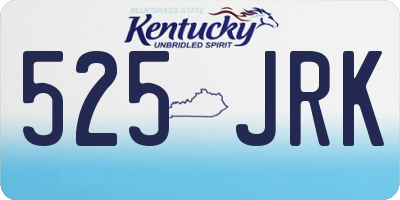 KY license plate 525JRK