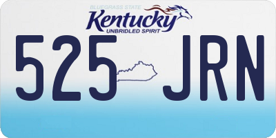 KY license plate 525JRN