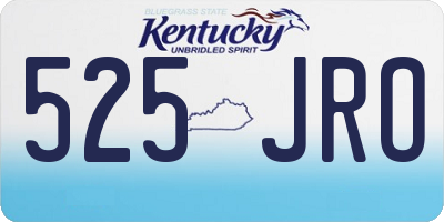 KY license plate 525JRO