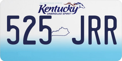 KY license plate 525JRR