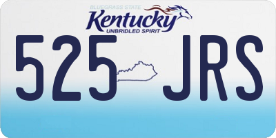 KY license plate 525JRS