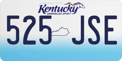 KY license plate 525JSE