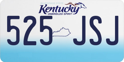 KY license plate 525JSJ