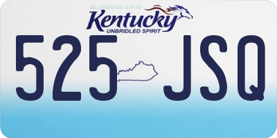 KY license plate 525JSQ