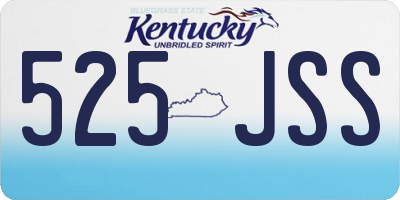 KY license plate 525JSS