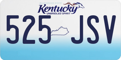 KY license plate 525JSV