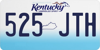 KY license plate 525JTH