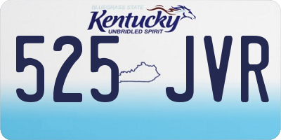 KY license plate 525JVR