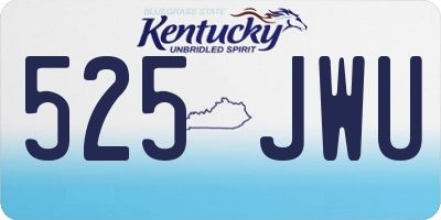 KY license plate 525JWU