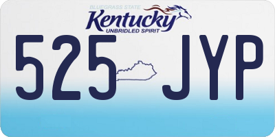 KY license plate 525JYP