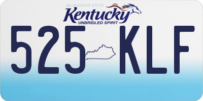 KY license plate 525KLF