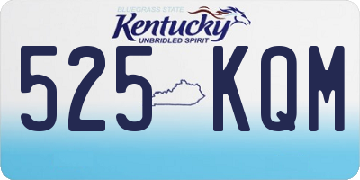 KY license plate 525KQM