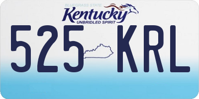 KY license plate 525KRL