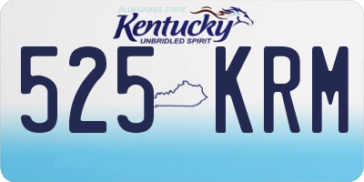 KY license plate 525KRM